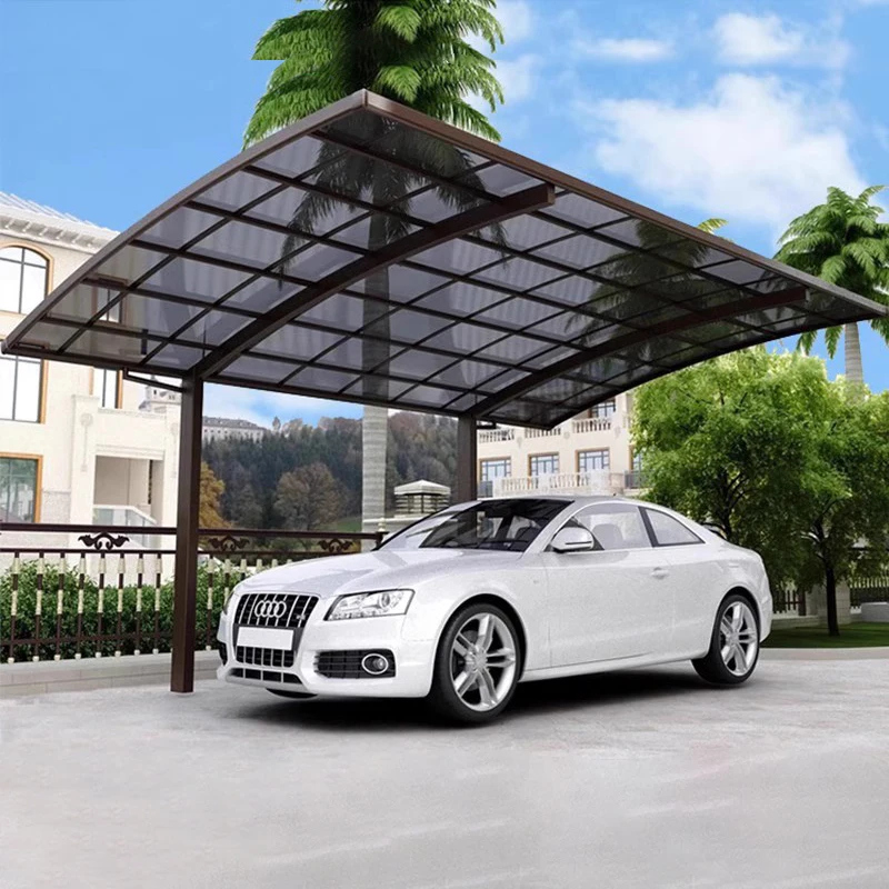 Hot sale New Aluminium Free Standing M Style Outdoor Carport For 2 Car M Type UV Protection Aluminum Garage Double Carport