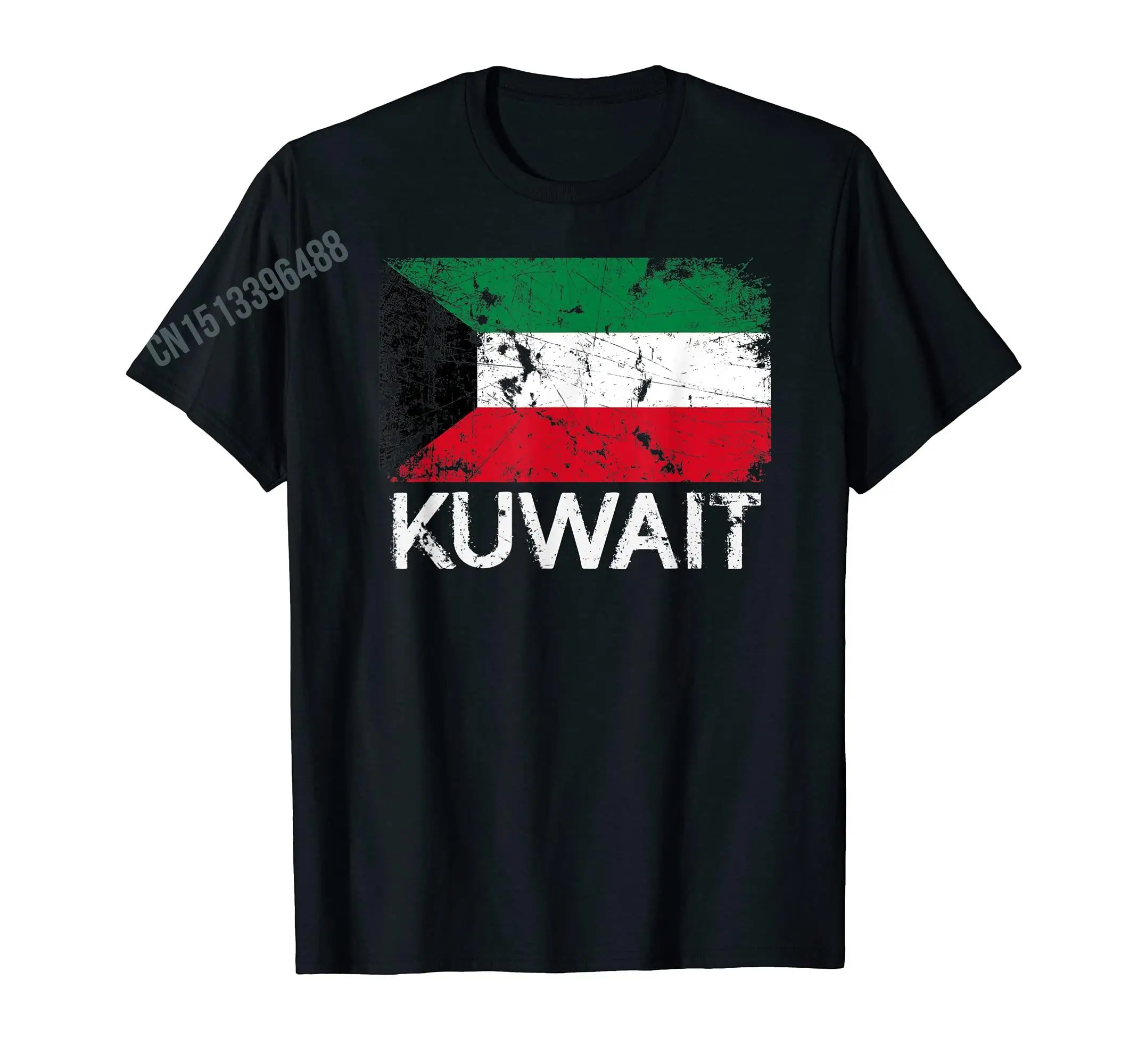 More Design Kuwaiti Flag Funny Kuwait Vacation T-Shirt For Men Women T Shirt Tops 100% Cotton Tees