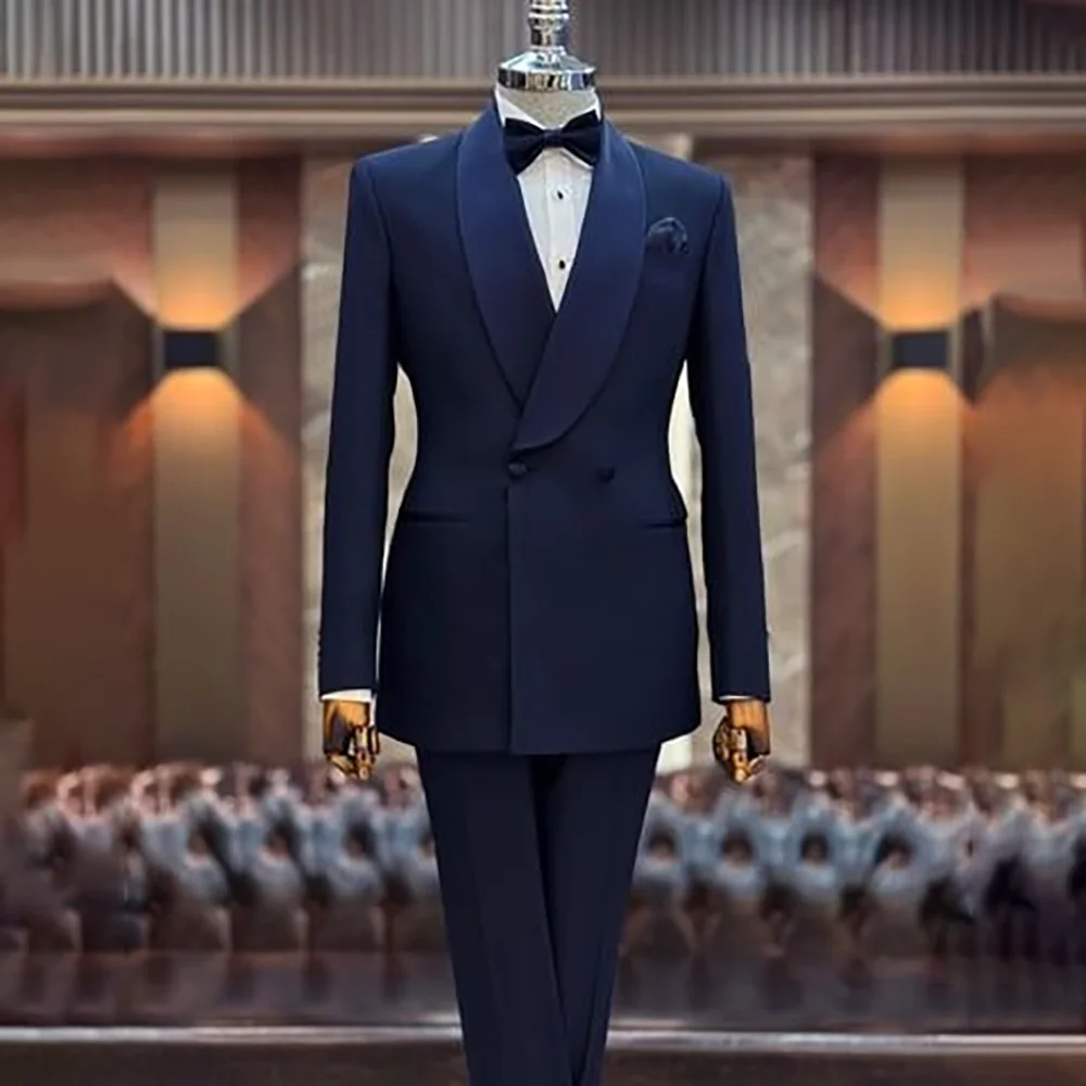 

Новый стиль, мужской костюм, модный тонкий комплект из 2- предметов, куртка, брюки, блейзер, деловой костюм для свадьбы, жениха, вечеринки, смокинг Traje De Hombre Elegante