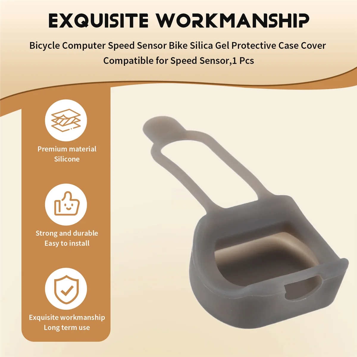 Sensor de velocidad de computadora de bicicleta Funda protectora de gel de sílice para bicicleta Compatible con sensor de velocidad Garmin, 1 pieza rica