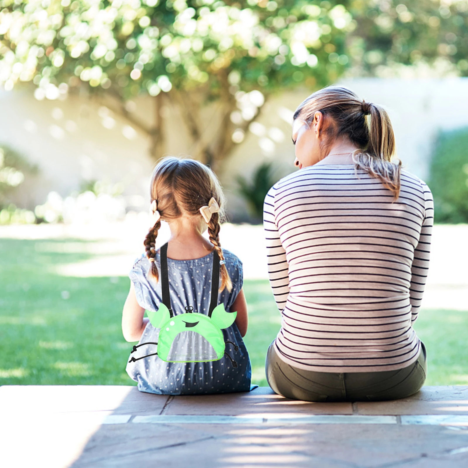 Bolsa de playa de cangrejo, lindos juguetes de arena, bolsas, accesorios, concha marina en forma de cangrejo, diseño de Pvc, malla