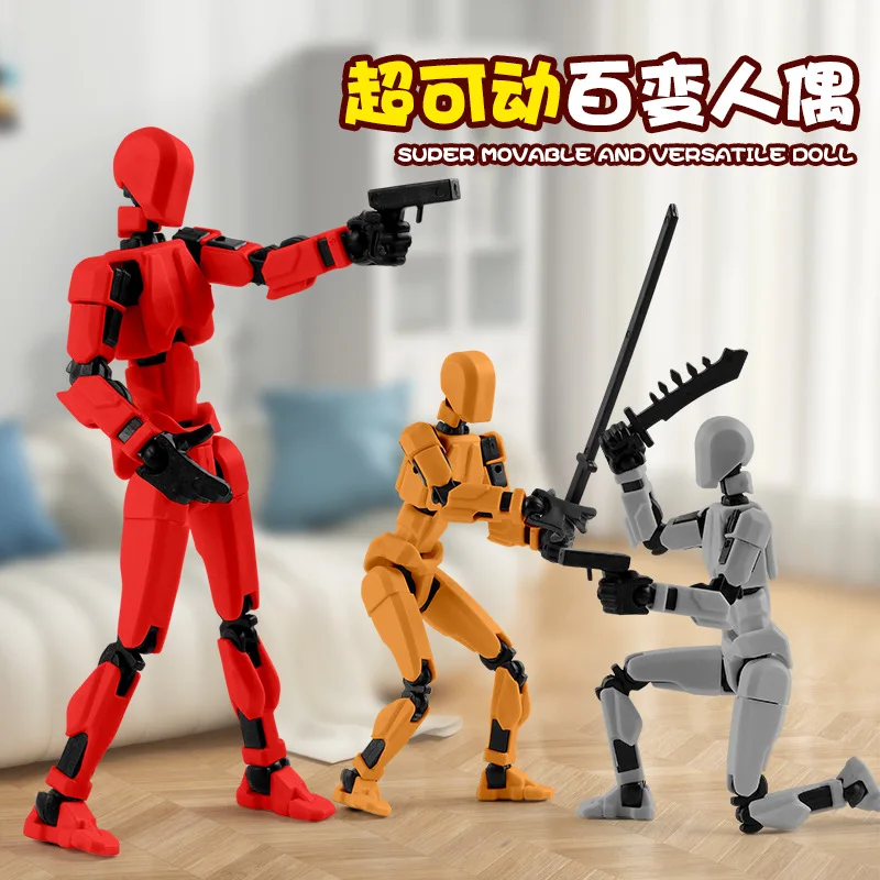 

Cross-border hot-selling joint people children's toys lucky dummy multi-joint movable 3D printing doll decompression artifact