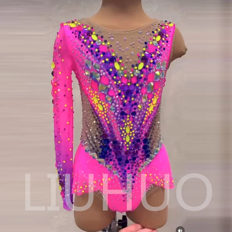 

LIUHUO Rhythmic Gymnastics Leotard Competitive Cheerleading Performance For Children