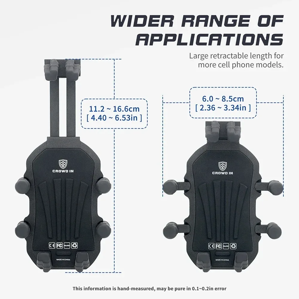 Aluminum Alloy Motorcycle Phone Holder Shock Absorbing Bracket Handlebar Mount Stand for Mountain Bike Fit Samsung iPhone All view 5