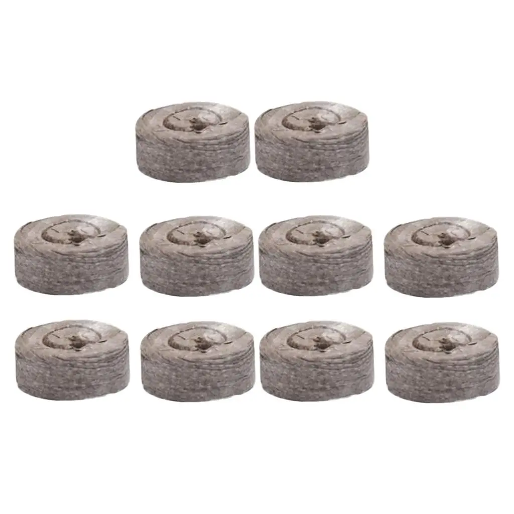 10Pcs 30 mm Garden Flowers Planting Soil Block Round Peat Pellets Seed Starting Plugs Pallet Seedling Soil Block Nursery Soil