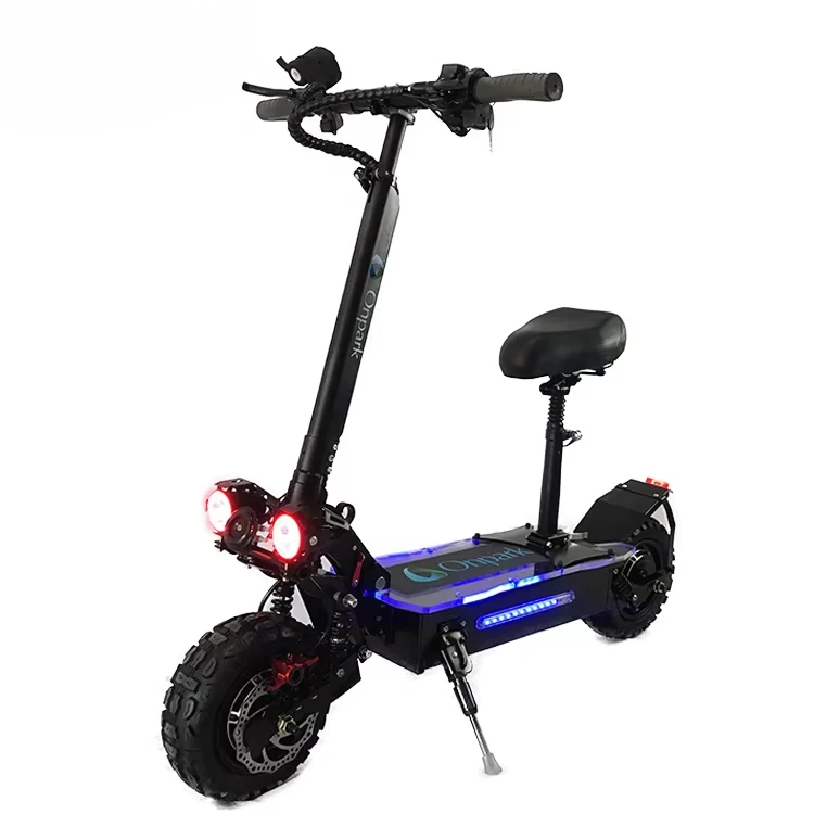 US STOCK 50mph 80km/h E-scooter 11 Inch Big Wheel 60v Fast Off Road Dual Motor 5600w E Escooter Adult Electric Scooter With Seat