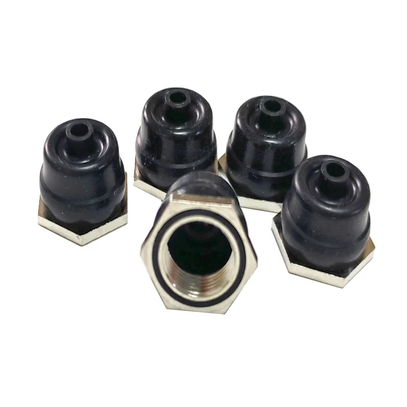 5pcs M12 * 0.75 12MM Toggle Switch Waterproof Cap With Hexagonal Metal Edge