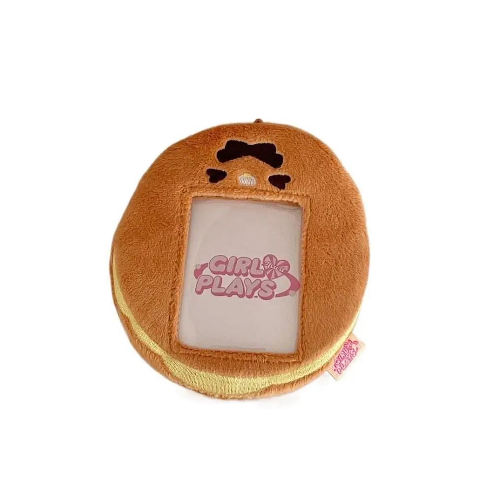 Animal Shape Cartoon Plush Card Holder Cute INS Star Chasing Pendant Keychain Sweet Soft Photo Protector Case Girls Gift