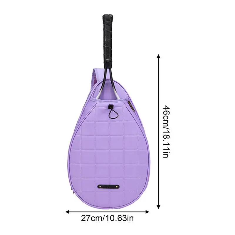 Bolsa de raqueta de tenis protectora de tela Oxford con cordón elástico, mochilas de almacenamiento portátiles para niños y niñas