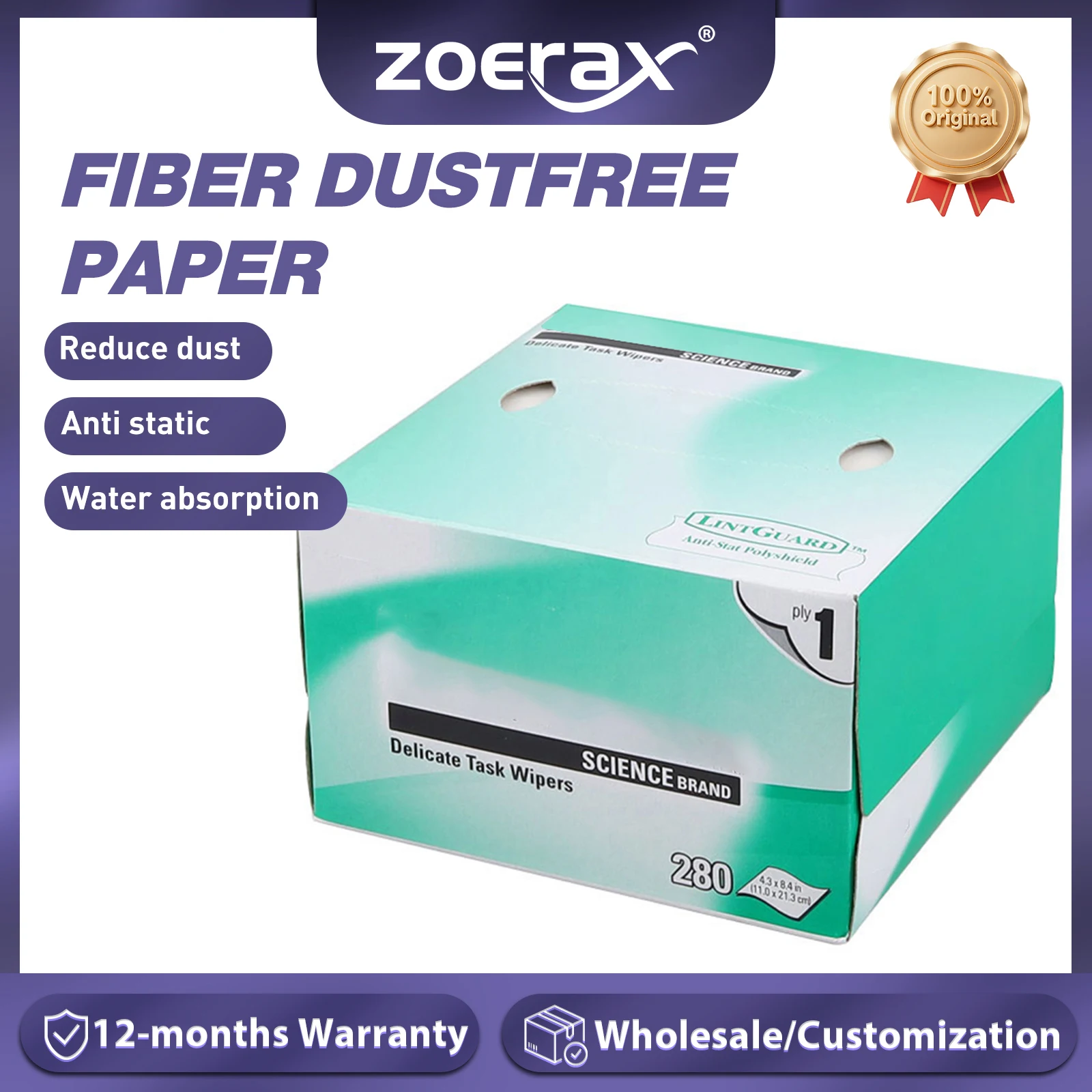 

ZoeRax Fiber Optic Cleaning Dustfre Paper Fiber Optic Cleaning Dustfre Wipes Box For Optical Fiber Cleaner Tool