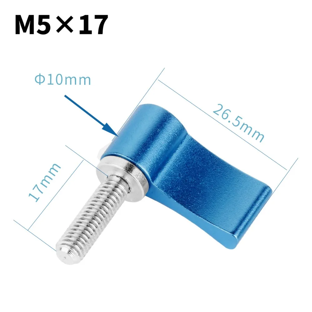 7-förmige Griffschraube aus Aluminiumlegierung, M4 / M5 / M6, verstellbare enge Verriegelungsschrauben für Action-Kameras, DSLR-Fotostudio-Zubehör – Detail 2