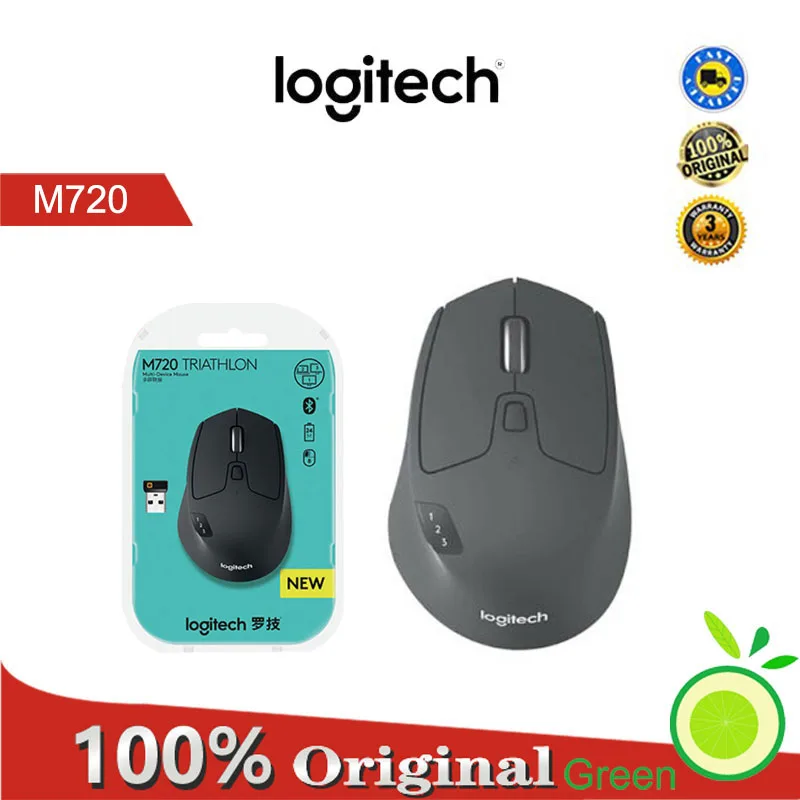 

Мышь Logitech M720 Беспроводная игровая, 2,4 ГГц, Bluetooth, 1000DPI