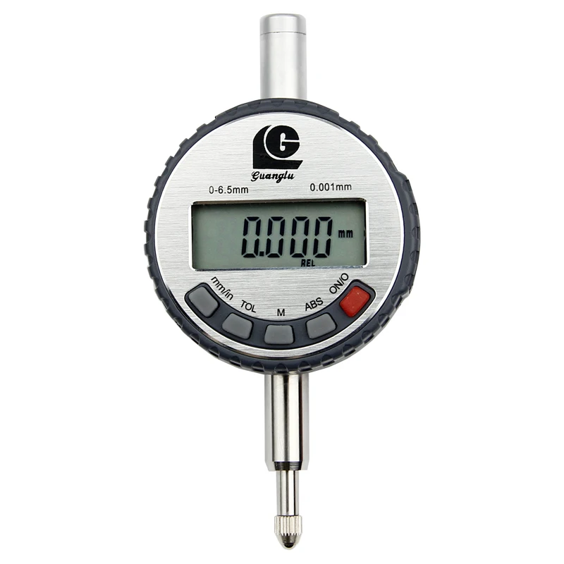 Guanglu Digital Indicator,0-6.5/12.7/25/50mm,resolution 0.001mm,mm/inch conversion,Tol setting,max/min max-min,hold