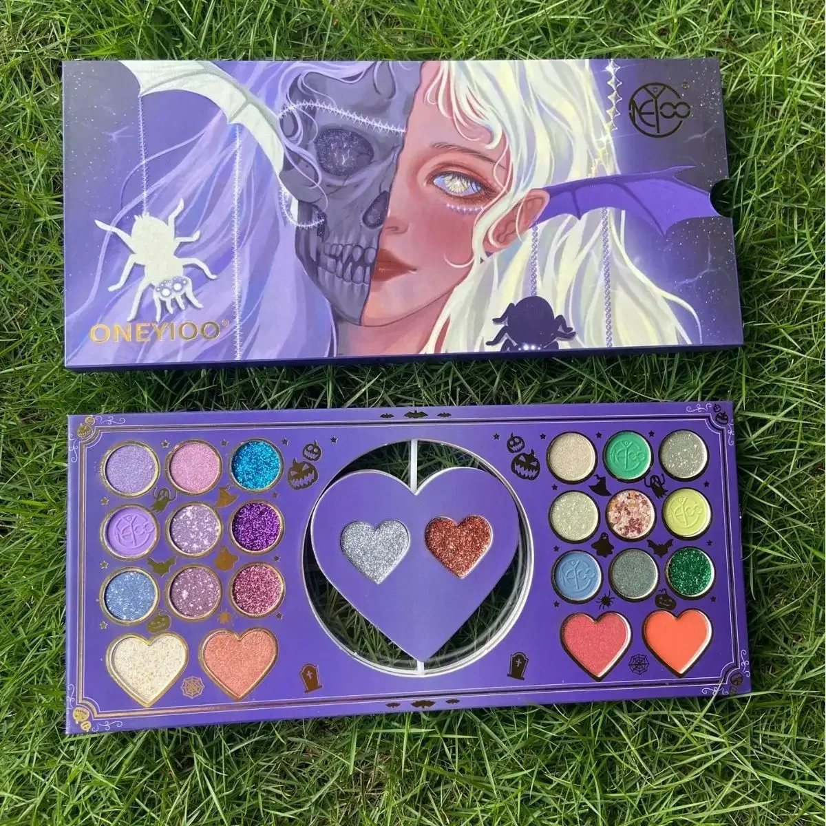 

Halloween Love Heart Rotation 46 Colors Eye Shadow Plate Matte Shimmer Blush Glitter Powder Makeup Palette Beauty Glazed Beauty