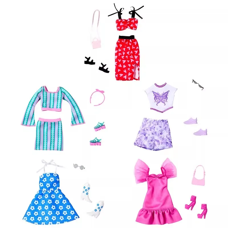 Assorted Set of Original Fashion Mattel Barbie Doll Clothes Clothing Accessories  Shoes Toys for Girls Children Christmas Gifts view 5