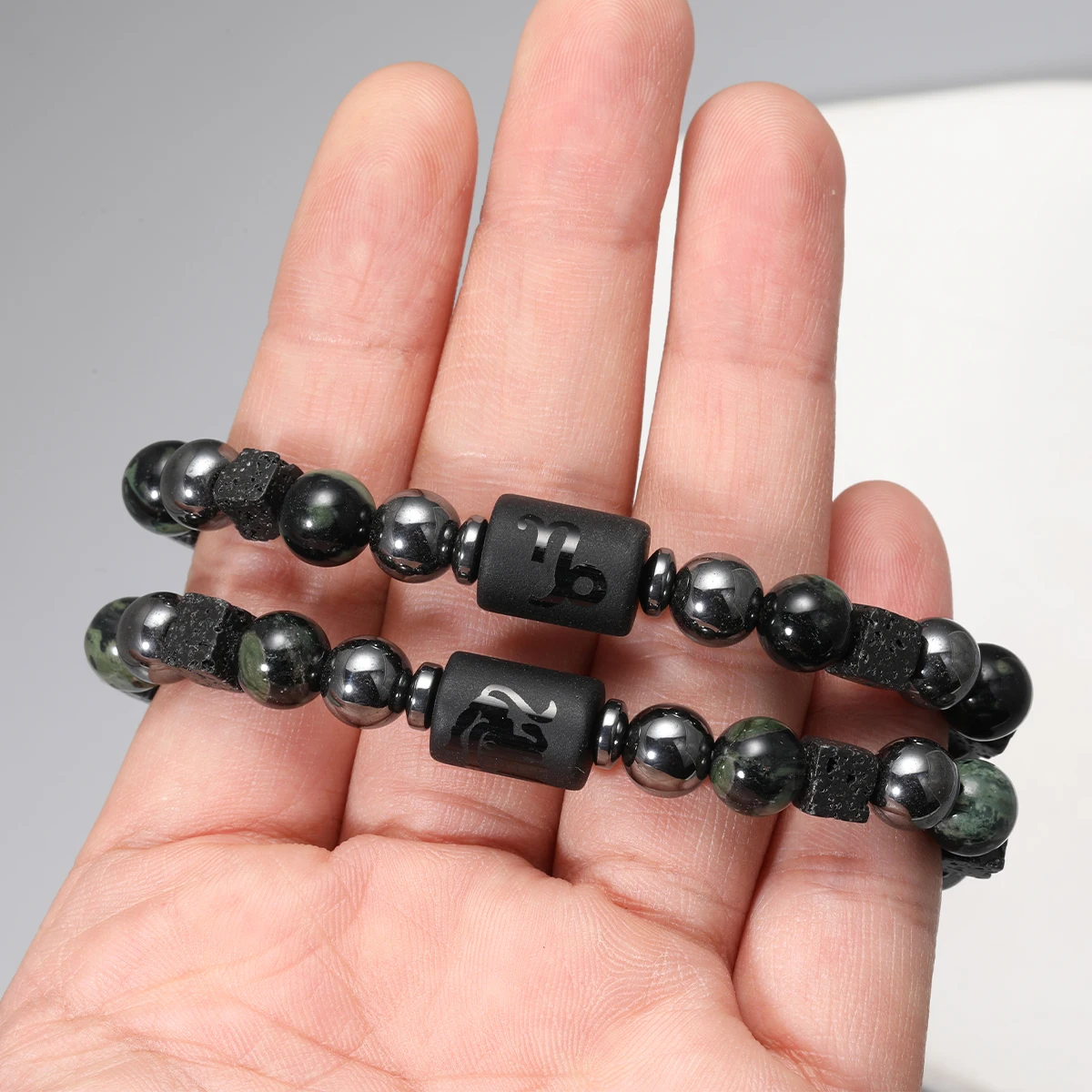 12 Zodiac Signs Natural Stone Bracelets Taurus Cancer Virgo Pisces Bracelets Ladies Men Couples Friendship Jewelry Gift Bracelet