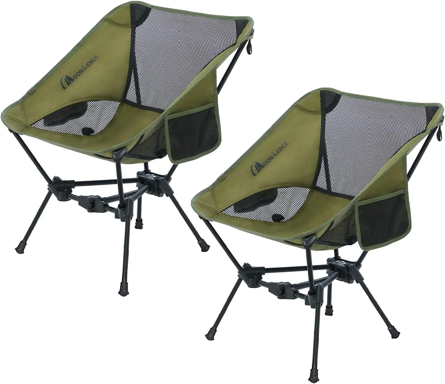 

Ultralight Folding Camping Chair - 4th Gen Portable Backpacking Seat for Hiking, Beach, Mountaineering (Green, 2-Pack)