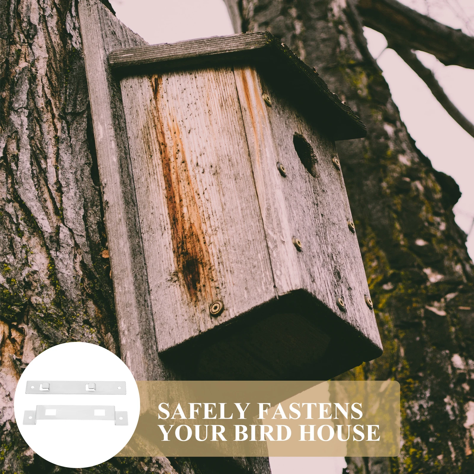 

Bird House Mount Holder Bracket Galvanized Steel Durable Rustproof Outdoor Nest Box Fixing Device Metal Hanger for Birds House