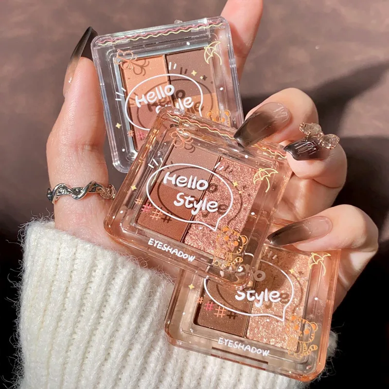 Chocolate Eye Shadow Pearly Matte Earth Color Eyeshadow Pallete Shiny Sequins Eye Pigments Lasting Highlighting for Makeup