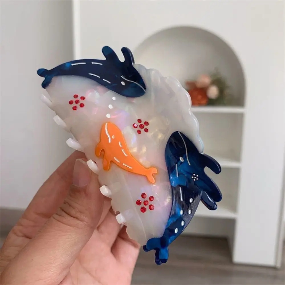 

Hair Clip Ocean Fish Hair Grab Shark Clip Headwear Blue Whale Hair Claw Geometry Hairpin Acetic Acid Shark Clip Streetwear