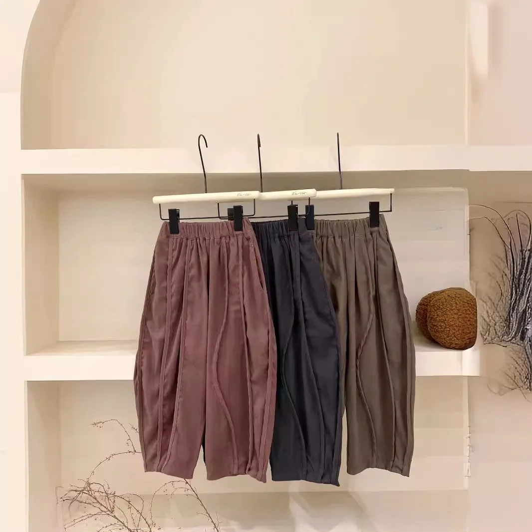 

Girls pants cotton autumn 2024 new Korean version casual trousers