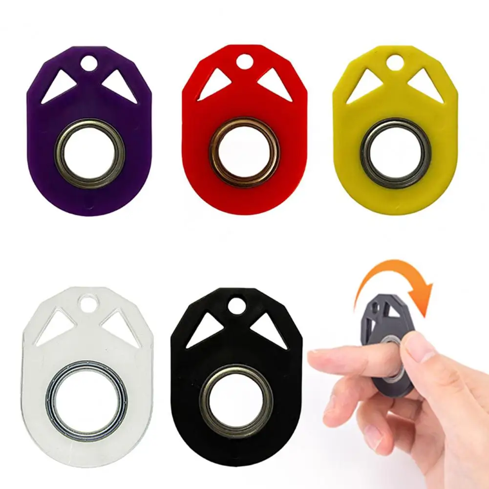 Keychain Fingertip Spinner Heavy Duty Stress Anxiety Relief Portable Travel Kids Teens Adults EDC Mini Metal Ring Spinning Toy