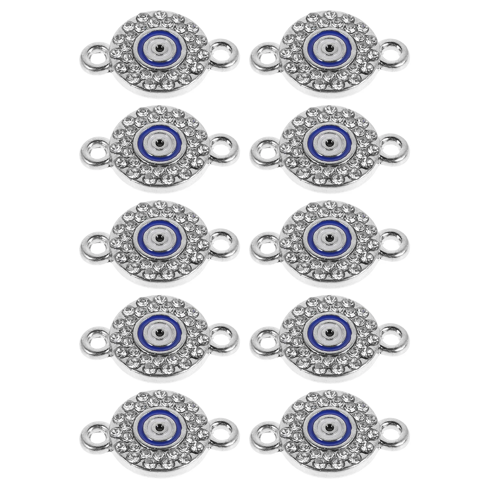

10Pcs Alloy Evil Eye Charm Pendants for Jewelry Making DIY Necklace Bracelet Decor Hanging Connector Clasps Women Fashion Gift