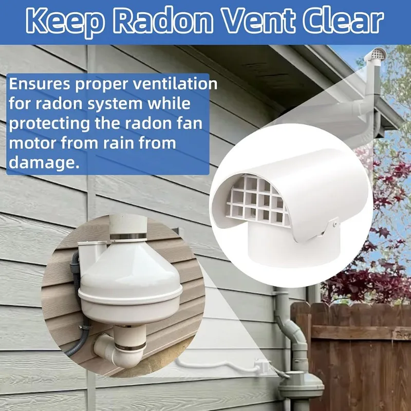 

ABGG-Stop Вентиляционная крышка от дождя и снежных листьев для 3-дюймового расписания из ПВХ для трубы вентилятора Radon/клеевой трубы/кеховой трубы, 3 дюйма, 40 стилей