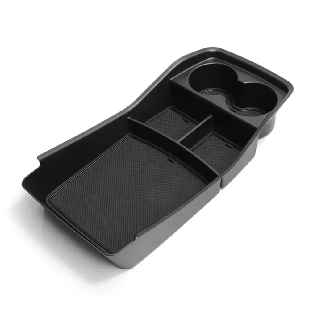 Car Central Control Storage Box Armrest Tray Holder Organizer For KIA Ev9 ABS Black Center Console Practical Anti-Corrosion