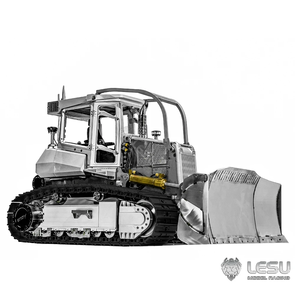 LESU Metal 1:14 RC Hydraulic Bulldozer Aoue John 850K Remote Control Dozer Deere Model Kits Heavy Machine Pump Valve Motor