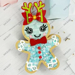 KSCRAFT Large Gingerbread Man Shaker Cutting Dies Stencils for DIY Scrapbooking Decorative Embossing DIY Paper Cards