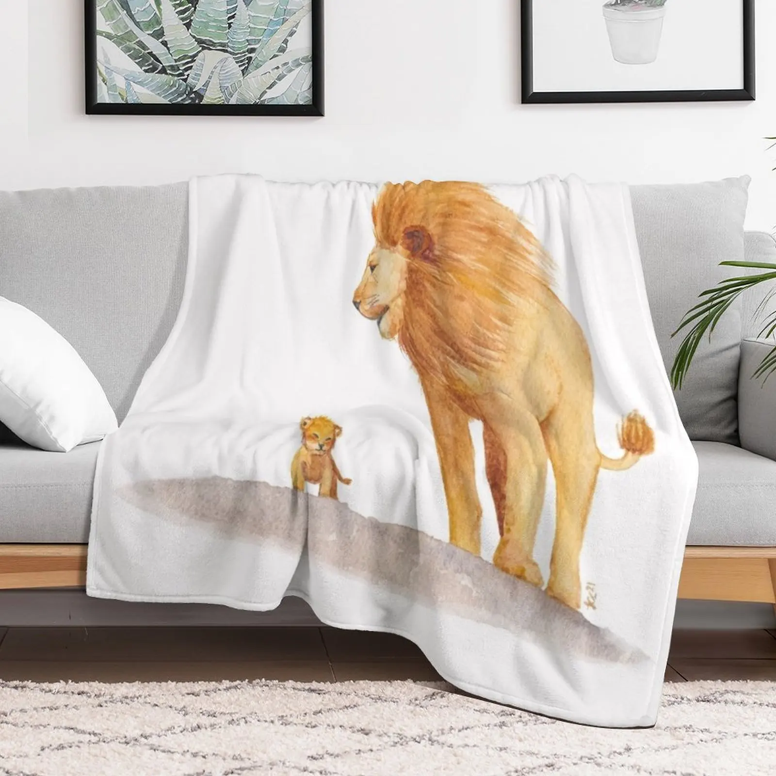 Narnia Aslan Nursery Art Throw Blanket Furrys Luxury Tourist Blankets