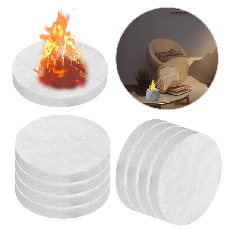 20 Chiếc Len Gốm Chịu Nhiệt Sợi Gốm Pad Sử Dụng Đơn Giản Để Phân Phối Nhiệt Đều Cho Nhiên Liệu Sinh Học Lò Sưởi