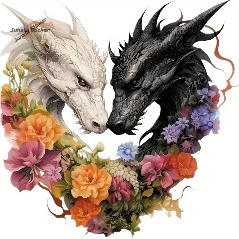 Fantasy Dragon Sticker Self-Adhesive Cartoon Animal Theme Suitable for Car Laptop Truck Motorcycle Window Wall Single Use