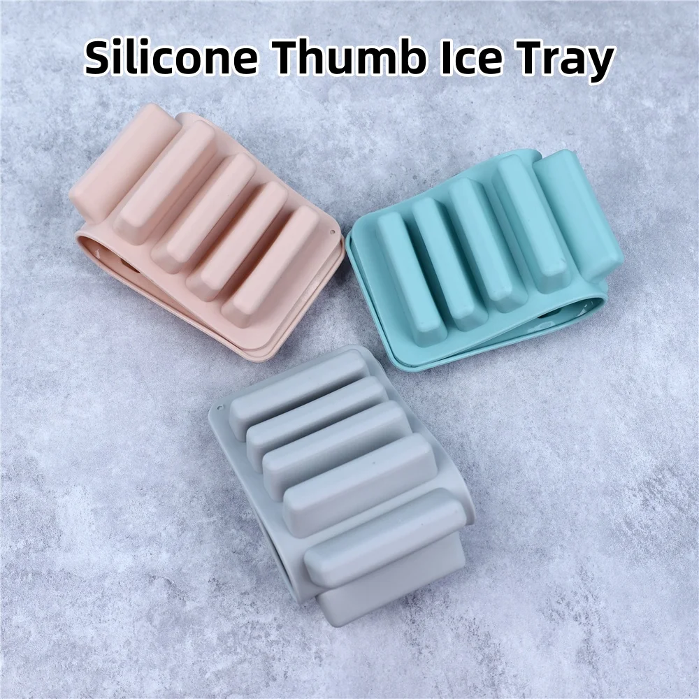 10 Grids Long Stick Ice Tray Non-Stick Easy Release Push Popsicle Out Cylinder Silicone Ice Cube Mould Tray Jelly Chocolate Mold