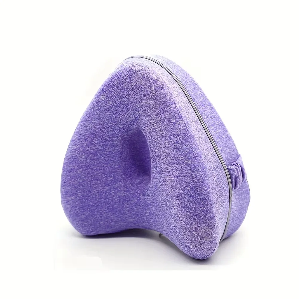Almohada  espuma viscoelástica en forma  corazón para piernas, almohada ortopédica para rodillas para personas que duermen  lado