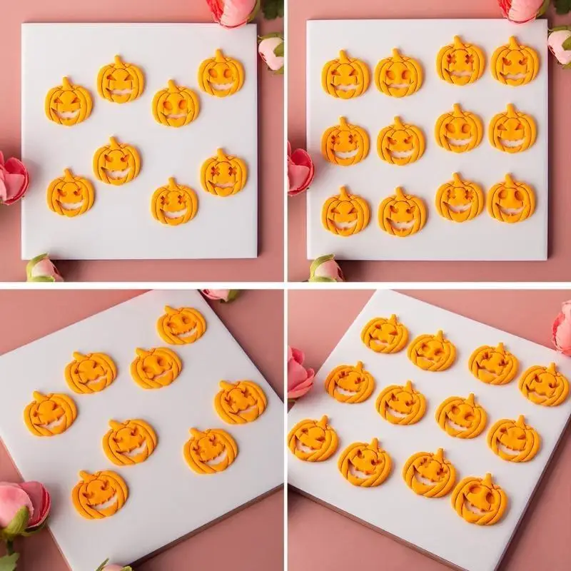 

Y08C Halloween Pumpkin Earrings Cut Mold Soft Pottery Clay Cutter Jewelry Making Tool