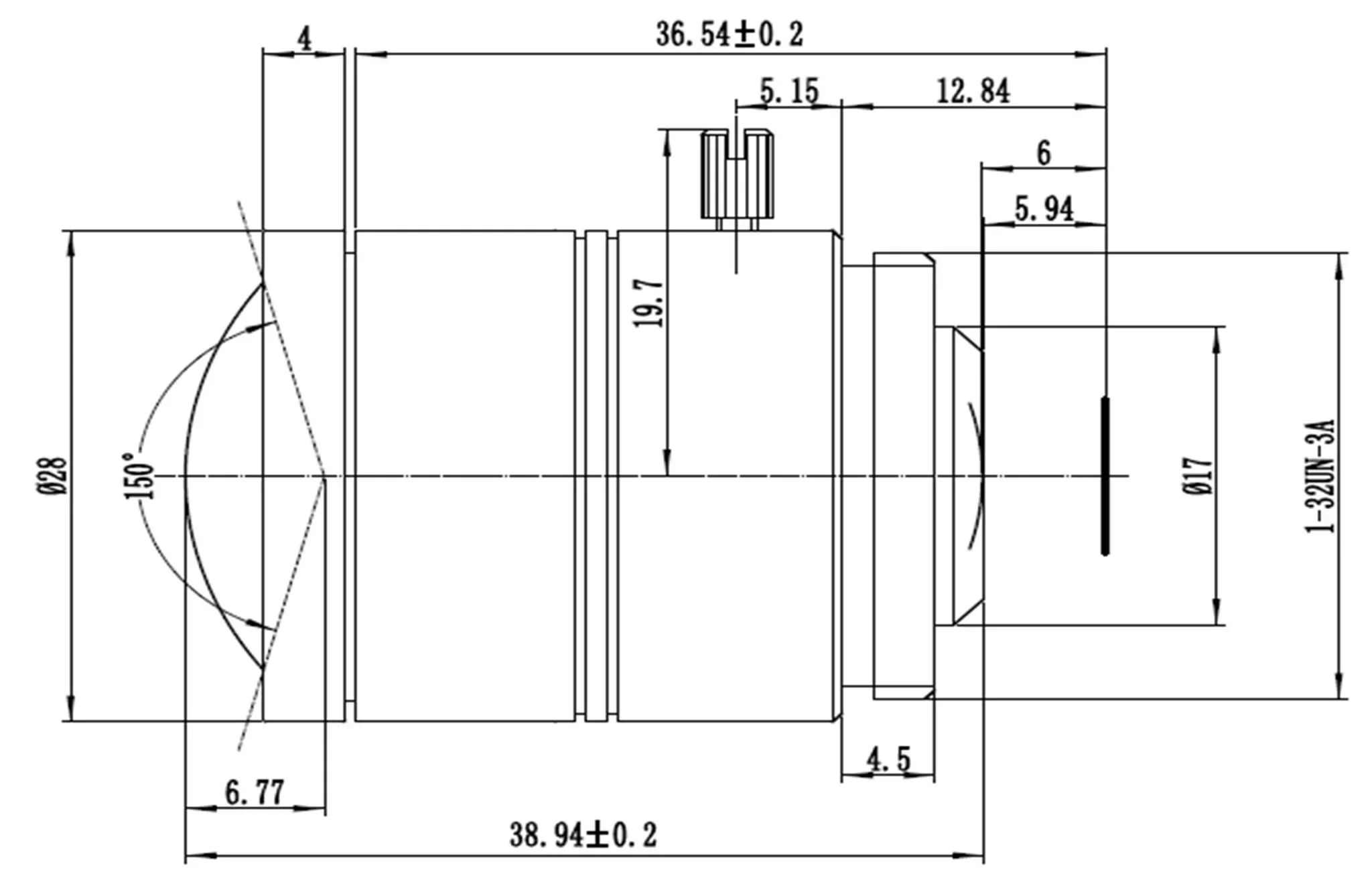 Small Size CS-Mount 12 Megapixel Prime Lens For Machine Vision