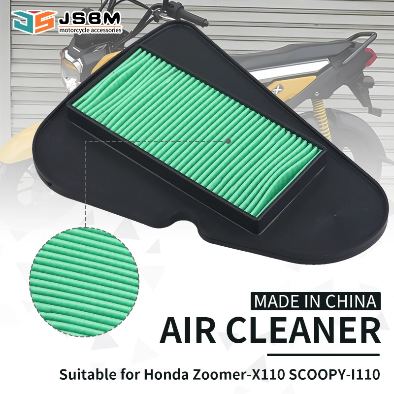 JSBM Motorcycle Air Filter Air Intake Cleaner Element Replacement motos parts For HONDA BEAT FI V1 V2 Zoomer-X 110 17210-K16-900