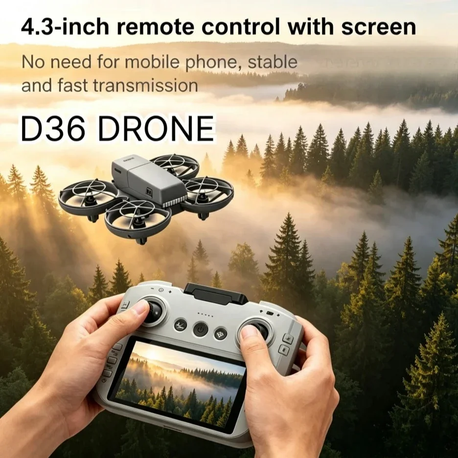 Original D36 Brushless GPS Drone 8K HD 4K Dual Camera 5G WIFI FPV Optical Flow Foldable Professional Aerial RC Quadcopter