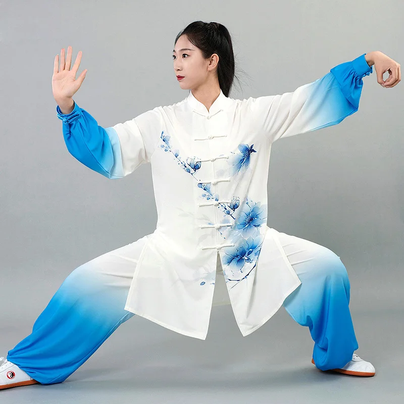 Custom Ombre Tai Chi Suit for Martial Arts Competition, 2025 Unisex Spring/Autumn Premium Training Wear