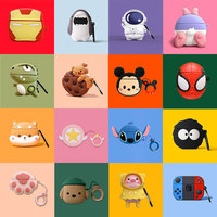 Earphone Case For InPods 12 i12 i11 i9S TWS Wireless Headphone Box Cute 3D Cartoon Soft Silicone Protective Cover Accessories