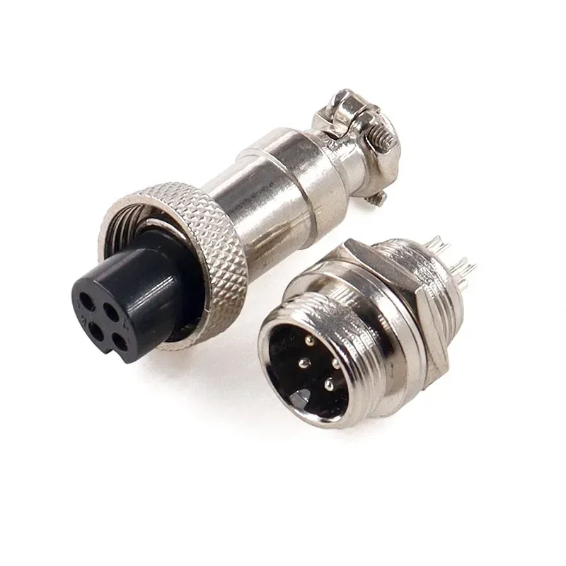 10 مجموعة/وحدة GX12-4P الطيران التوصيل ذكر + أنثى RS765 تصاعد ثقب 12 مللي متر النحاس دبوس