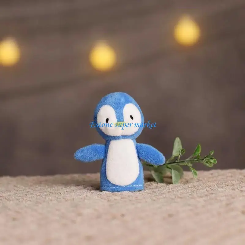 090B Cartoon Plush Animals Puppets Mini Fince Figuras Toy Kids Educational Toy