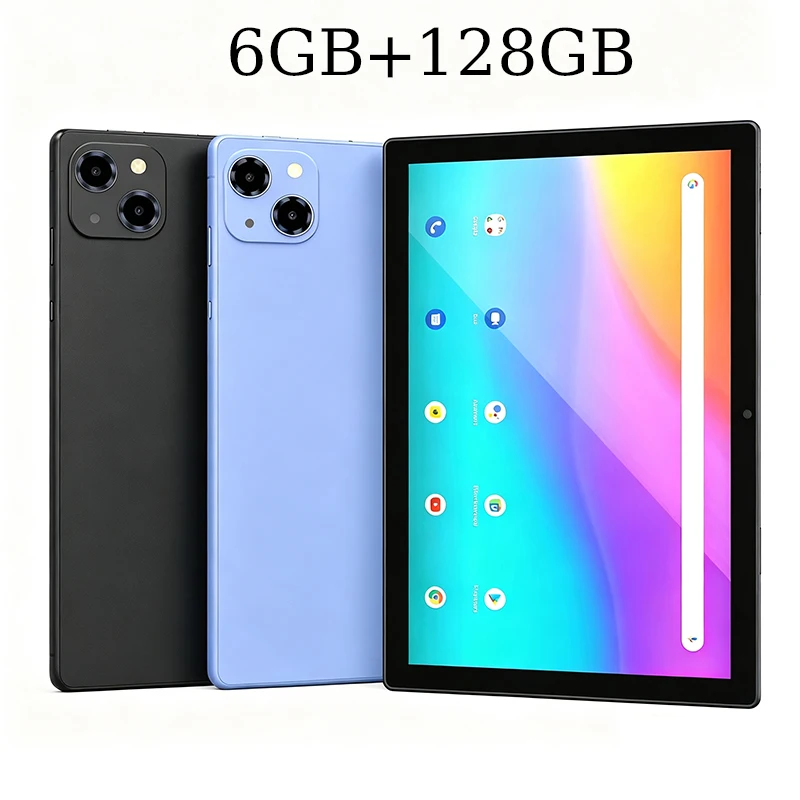 10.1 Inch Tablet Android 15 6GB RAM 128GB ROM Octa-Core  Dual Cameras 5MP+13MP 6000mAh Case Pen