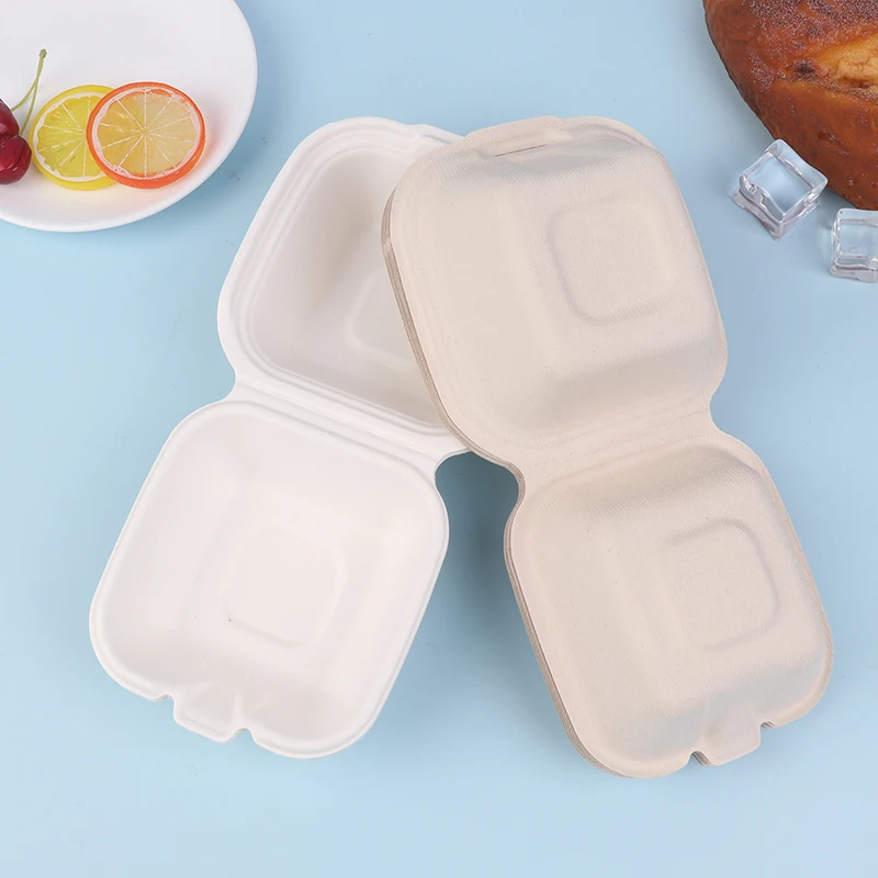 

Bun Packaging Box Disposable Burger Bento Box Fruit Salad Cake Food Container