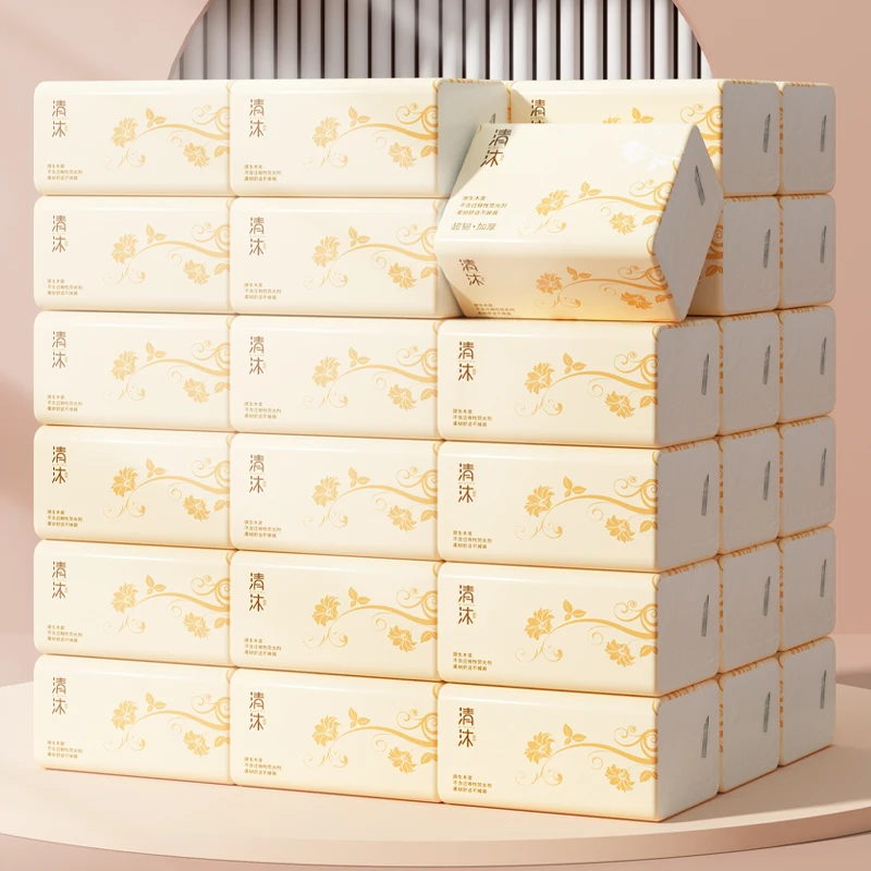 

Чистая ванная комната, бумажные салфетки, полотенца для лица, носовой платок, домашняя тканевая бумага, экономичная упаковка, вся коробка