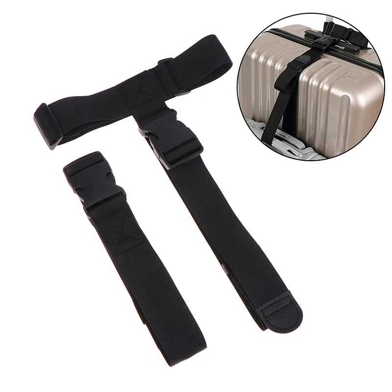 1 Set Outdoor Camping Tool Travel Tied Black Durable Nylon Cargo Tie Down Luggage Lash Belt Strap With Cam Buckle Travel Kits