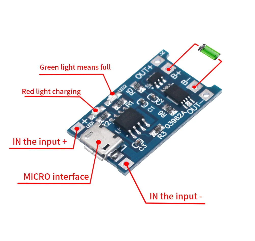 1-10PCS Typ-c Micro Mini 18650 TP4056 Lithium-Batterie Ladegerät Modul 5V 1A Lade Board mit Schutz Dual Funktionen Li-Ion – Detail 3