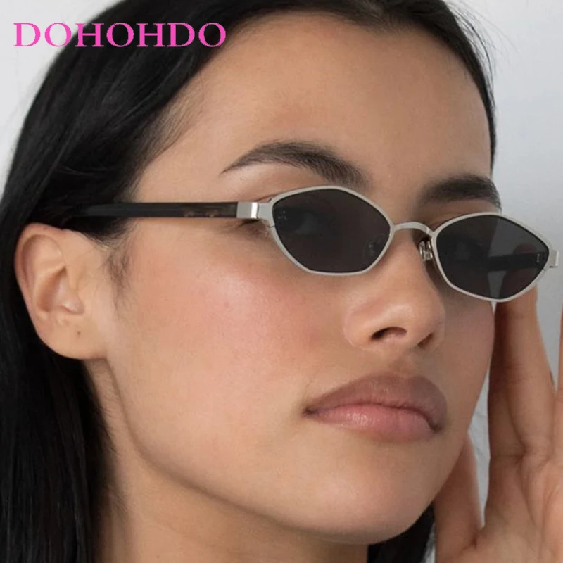 

Trendy Vintage Small Metal Frame Polygonal Women Sunglasses New Fashion Luxury Y2K Punk Men Sunglass Driving Travel Shades UV400